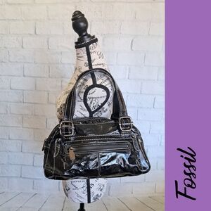 Lg new Fossil shiny leather bag